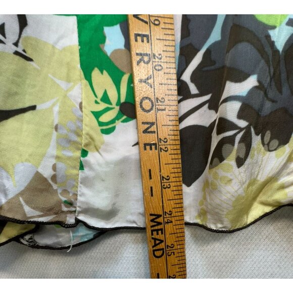 Chicos Womens  Floral A-Line Skirt Size 2 Medium Green/White/Brown - Picture 6 of 10